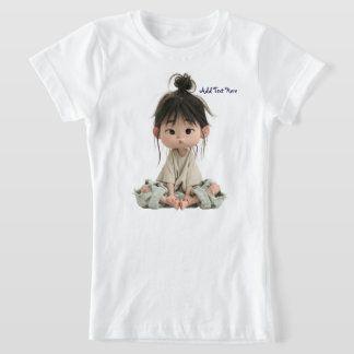 かわいいおだんごヘアアニメガールTシャツ Tシャツ