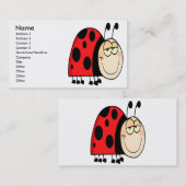 かわいいおっちょこちょいの漫画の笑みを浮かべる小さなラディバグ 名刺 (正面/裏面)