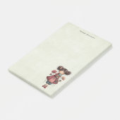 かわいいおとぎの国の少女とカエル人形 ポストイット (アングル)