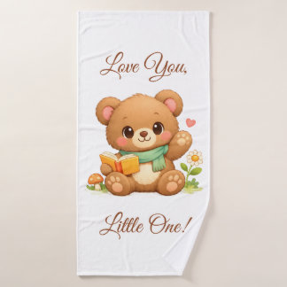 かわいいおとぎ話のクマの絵の子供用タオル3点セット バスタオルセット