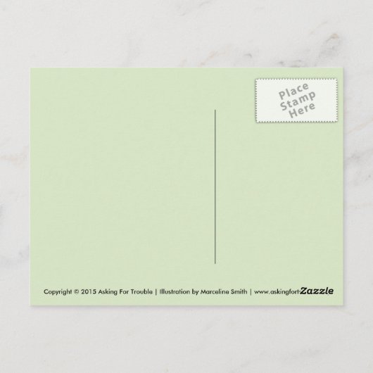 かわいいおにぎりおにぎり ポストカード (裏面)