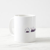 かわいいおにぎり日本のトリオ コーヒーマグカップ (正面左)