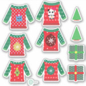 かわいいおばかセーター クリスマスプランナーステッカー シール (正面)