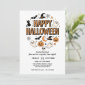 かわいいおばけとカボチャのハロウィンパーティー 招待状 (スタンド正面)