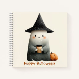 かわいいおばけとコーヒー ハロウィン ノートブック
