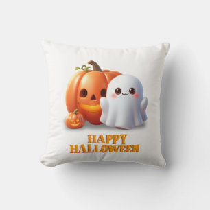 かわいいおばけとパンプキンのハッピーハロウィン クッション