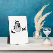 かわいいおばけと黒猫 クラシックTシャツ フォトプラーク (側面)