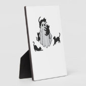 かわいいおばけと黒猫 クラシックTシャツ フォトプラーク (側面)