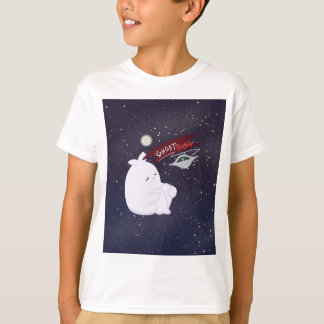 かわいいおばけとUFOのキッズTシャツ Tシャツ