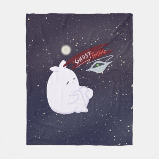かわいいおばけとUFOのフリースブランケット フリースブランケット