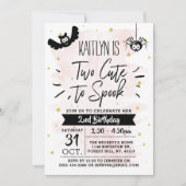 かわいいおばけにハロウィン2歳の誕生日 招待状 (正面)