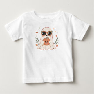 かわいいおばけのかぼちゃの赤ちゃんのハロウィンTシャツ ベビーTシャツ