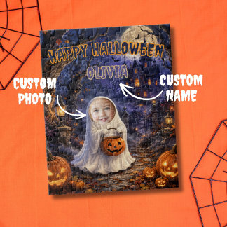 かわいいおばけのかぼちゃバッグの写真 ハロウィン ジグソーパズル