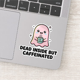 かわいいおばけのカフェイン中毒 死んでいるけどコーヒーで生きてる  シール