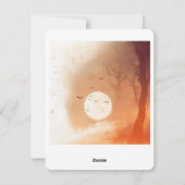 かわいいおばけのカボチャとコウモリのハロウィーン シーズンカード (裏面)