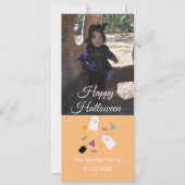 かわいいおばけのカボチャのオレンジ色の写真カード シーズンカード (正面)