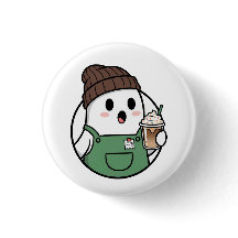 かわいいおばけのコーヒーボタン