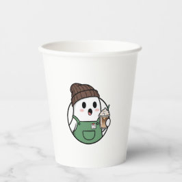 かわいいおばけのコーヒー紙コップ – 楽しいキャラクターの使い捨て 紙コップ