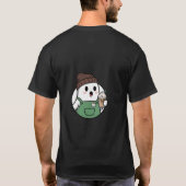 かわいいおばけのコーヒーTシャツ Tシャツ (裏面)