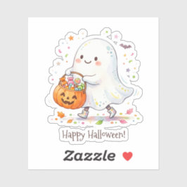 かわいいおばけのトリック・オア・トリート ハロウィン キャンディ ステッカー シール