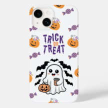 かわいいおばけのトリック・オア・トリート ハロウィン iPhoneケース