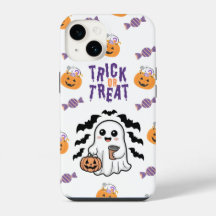 かわいいおばけのトリック・オア・トリート ハロウィン iPhoneケース