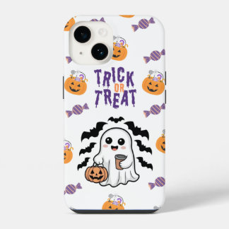 かわいいおばけのトリック・オア・トリート ハロウィン iPhoneケース iPhone 14ケース