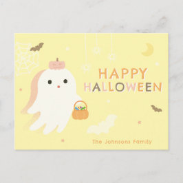 かわいいおばけのハッピーハロウィンポストカード シーズンポストカード
