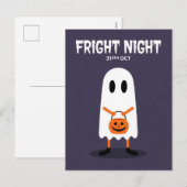 かわいいおばけのハロウィンおそろしい夜 シーズンポストカード (正面/裏面)