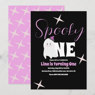 かわいいおばけのハロウィンお誕生日おめでとうグッズ スプーキーなワン 招待状