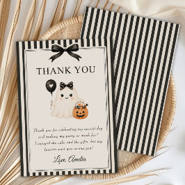 かわいいおばけのハロウィンお誕生日おめでとう サンキューカード