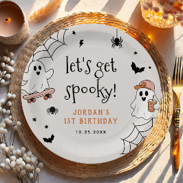 かわいいおばけのハロウィンお誕生日パーティー ペーパープレート