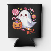 かわいいおばけのハロウィンの幽霊、かぼちゃ、お菓子 缶クーラー (正面)