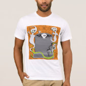 かわいいおばけのハロウィンガーゴイルと墓石 Tシャツ (正面)