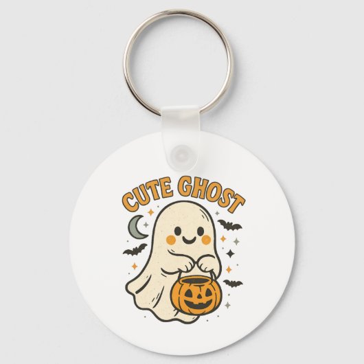 かわいいおばけのハロウィンキーチャーム キーホルダー (正面)