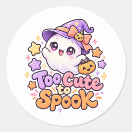かわいいおばけのハロウィンステッカー ラウンドシール