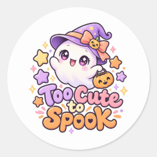 かわいいおばけのハロウィンステッカー ラウンドシール