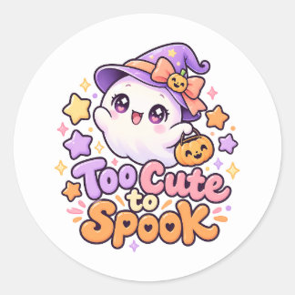 かわいいおばけのハロウィンステッカー ラウンドシール