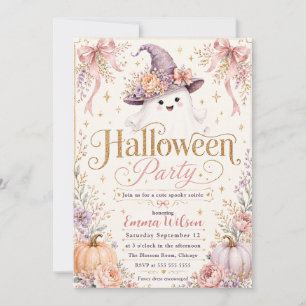 かわいいおばけのハロウィンパーティー 招待状
