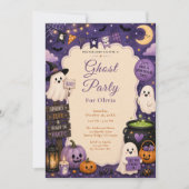 かわいいおばけのハロウィンパーティー 招待状 (正面)