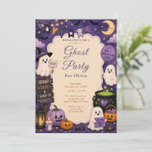 かわいいおばけのハロウィンパーティー 招待状 (スタンド正面)