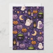かわいいおばけのハロウィンパーティー 招待状 (裏面)