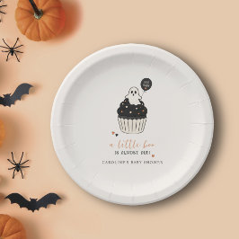 かわいいおばけのハロウィンベビーシャワーのデザイン ペーパープレート