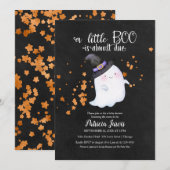 かわいいおばけのハロウィンベビーシャワー招待状 サンキューカード (正面/裏面)