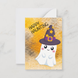 かわいいおばけのハロウィン教室掲示物 ハッピーハンティング ノートカード