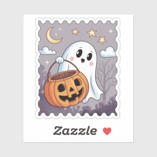 かわいいおばけのハロウィン記念切手 シール (シート)