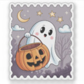 かわいいおばけのハロウィン記念切手 シール (正面)