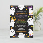 かわいいおばけのハロウィン誕生日パーティー 招待状 (スタンド正面)