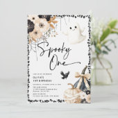 かわいいおばけのハロウィン1歳の誕生日 招待状 (スタンド正面)
