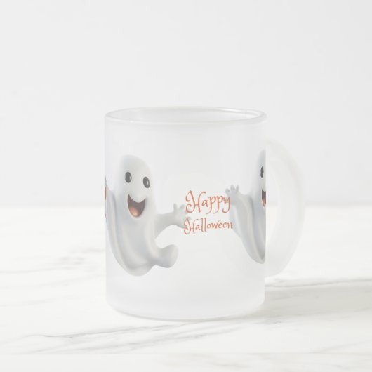 かわいいおばけのハロウィン フロストグラスマグカップ (正面右)